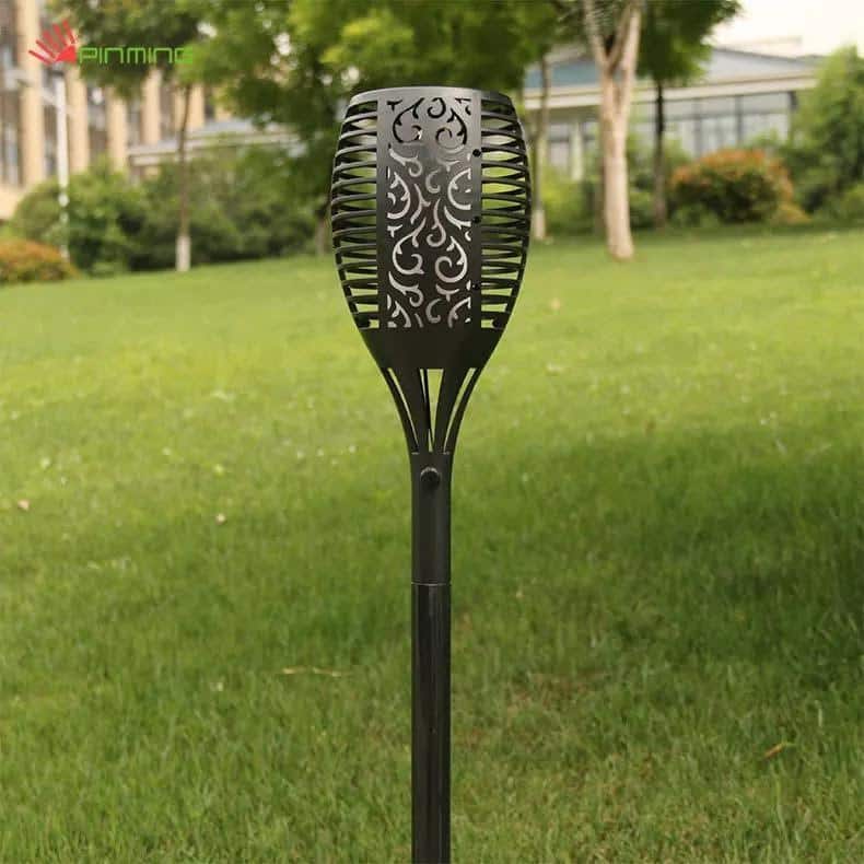 2 stk. flammende LED fakler på spyd med solceller til haven (78 cm.) - Image 4