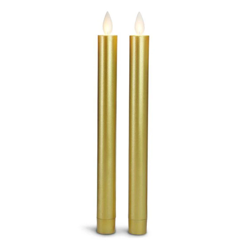 LED kronelys plastik - 2 stk. - 22,2 cm - m/3D flamme - (flere farver) - Image 7