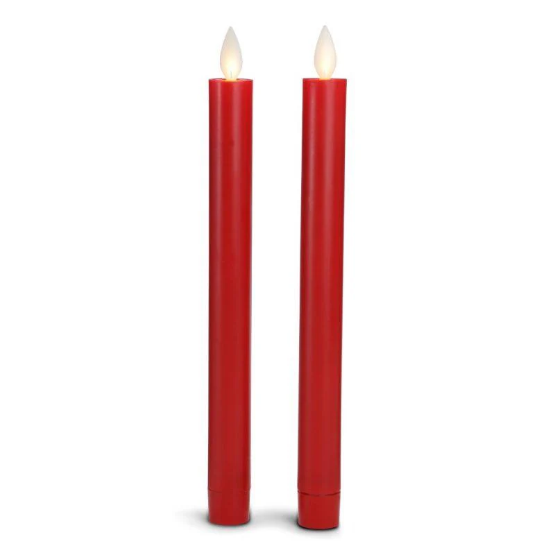 LED kronelys plastik - 2 stk. - 22,2 cm - m/3D flamme - (flere farver) - Image 9