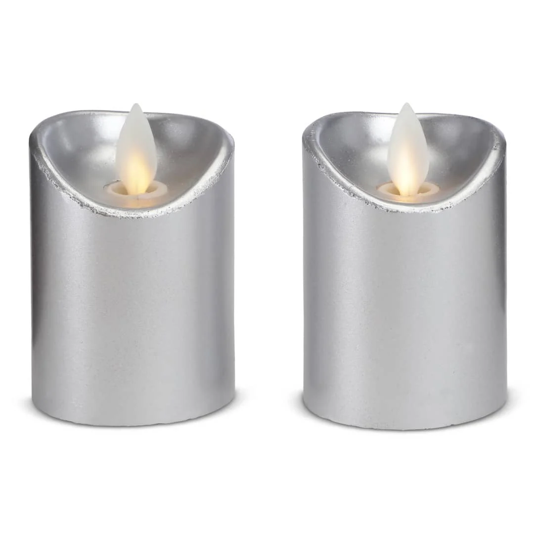 LED stearinlys - 2 stk. - 7 cm - m/3D flamme - (flere farver) - Image 3