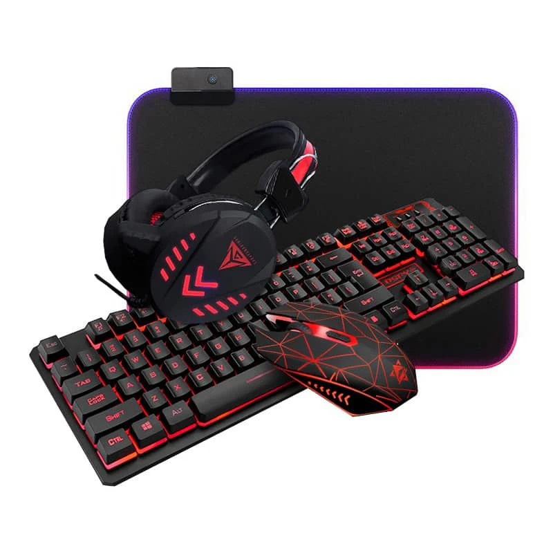 4-i-1 kvalitets gamer sæt med tastatur/mus/headset/musemåtte - Image 2