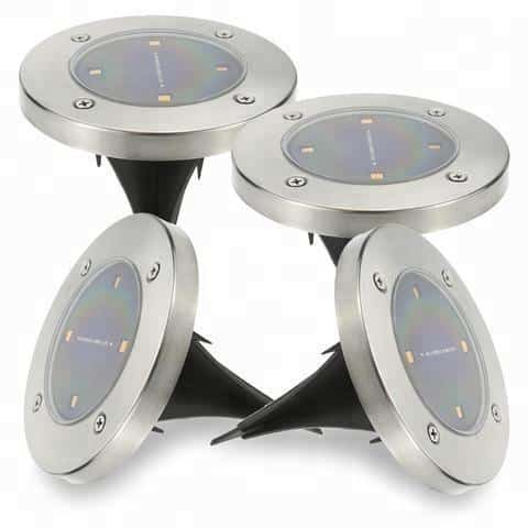 Solcelle LED spot til haven med spyd (4 stk.) - Image 5