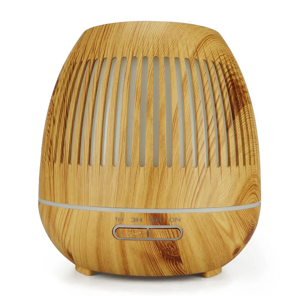 Aroma Diffuser 400 ML m/fjernbetjening - Stilren i brunt og lyst træ - - Image 11
