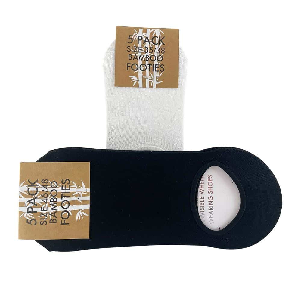 Bambus Footies 5 par (sort eller hvid) - Image 6