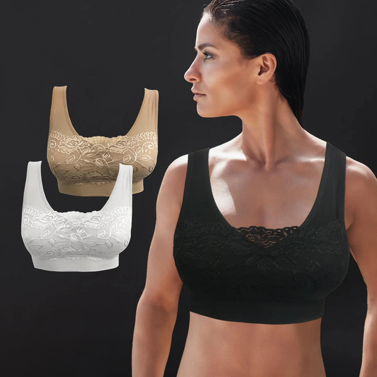 Comfort Bra - pakke med 3 stk. (BH med blonder) - Image 4