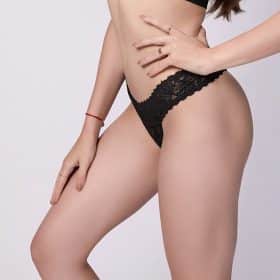 Blondetrusser (G-streng) - pakke med 5 stk (sort, hvid, beige) - Image 4