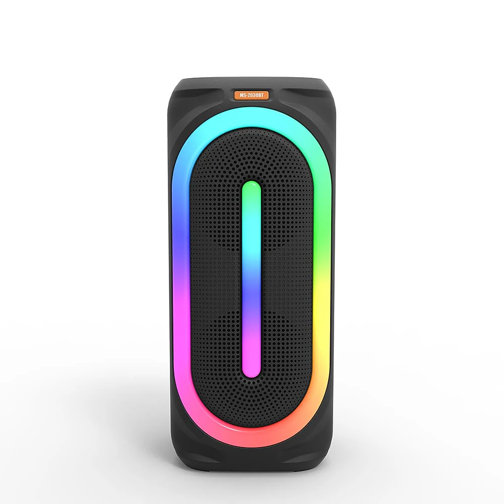 Soundbox højtaler med bluetooth, RGB-lys, FM-radio og mikrofon (56 x 24 cm.) - Image 3