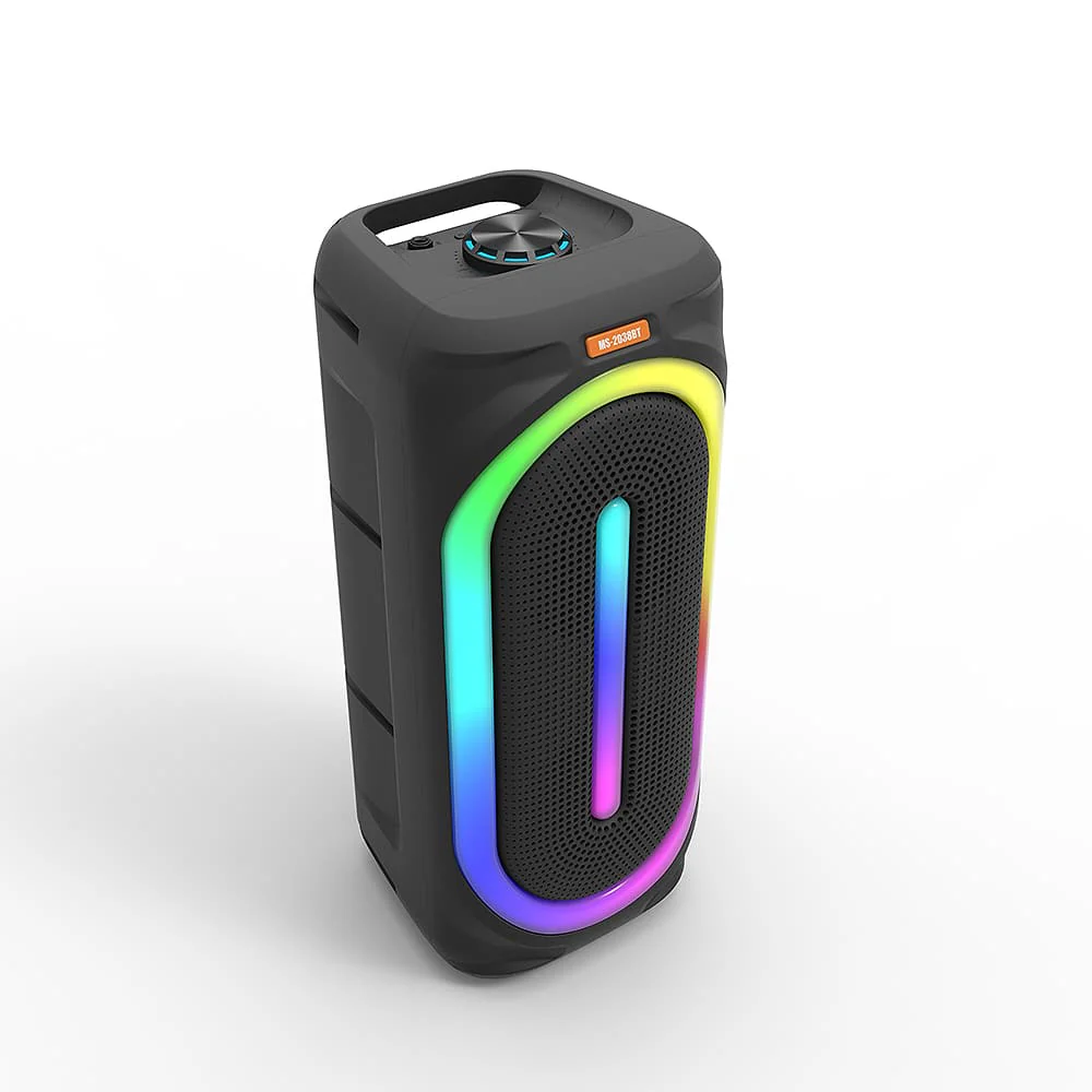 Soundbox højtaler med bluetooth, RGB-lys, FM-radio og mikrofon (56 x 24 cm.) - Image 5
