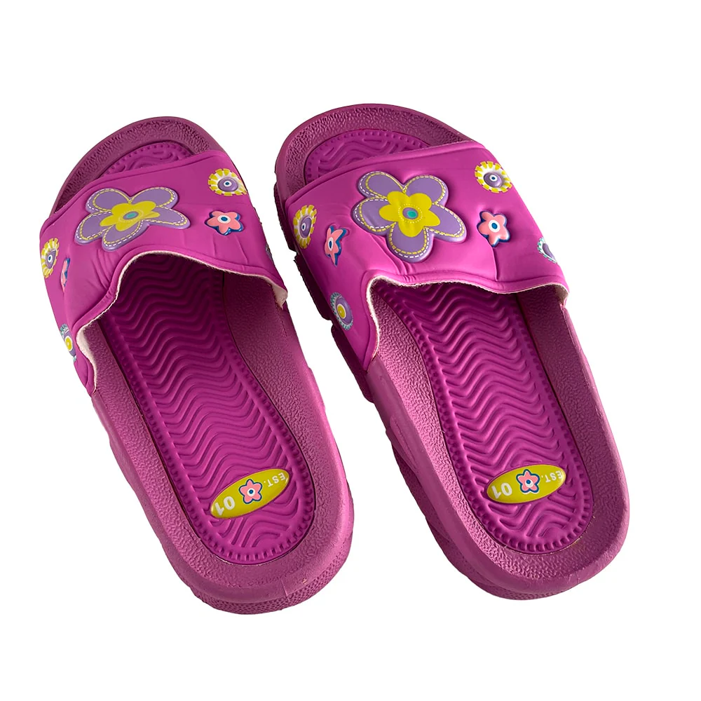 Børne Gummi Sandaler i Lilla og Pink - Image 4