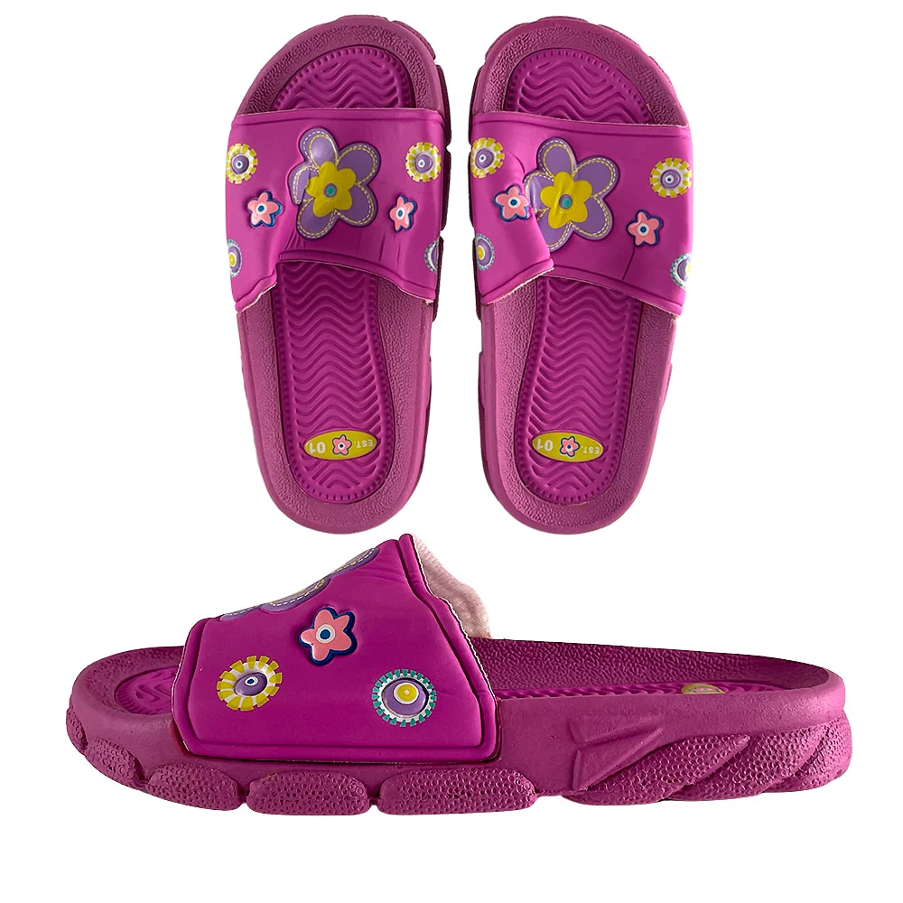 Børne Gummi Sandaler i Lilla og Pink - Image 5