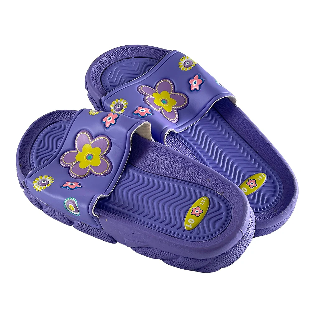Børne Gummi Sandaler i Lilla og Pink - Image 6