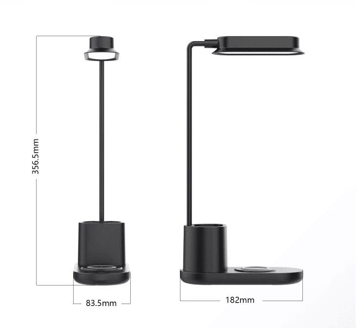 LED-Bordlampe m/lysdæmper & trådløs oplader til smartphones (3-i-1) - Image 2