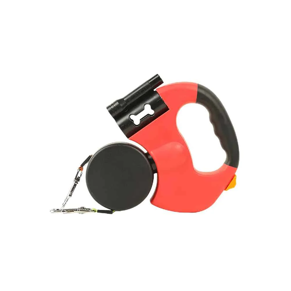 Dobbelt Hundesnor med Indbygget LED-Lys og Hundeposeholder - Image 8