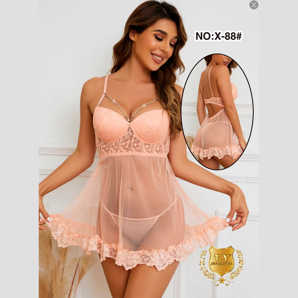 Elegant Lingeri Kjole - Sensual Blush - Image 2