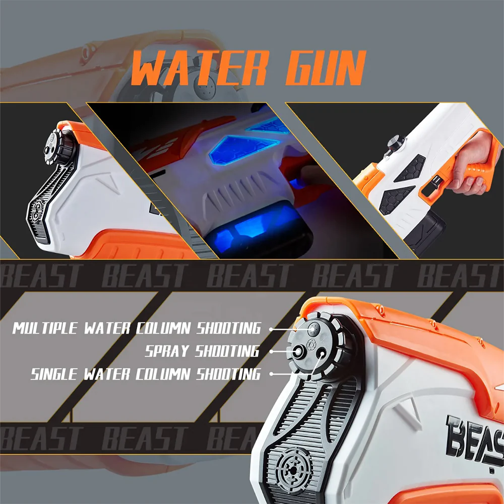 Elektrisk Vandpistol – BEAST Beauty – Kraftfuld Vandaction i Mega-størrelse! - Image 4