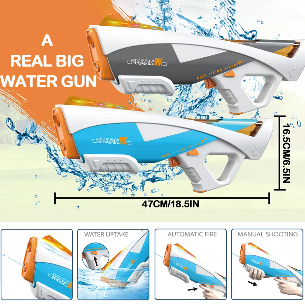 Elektrisk Vandpistol – SHARK MK - Automatisk Action med Stil - Image 7