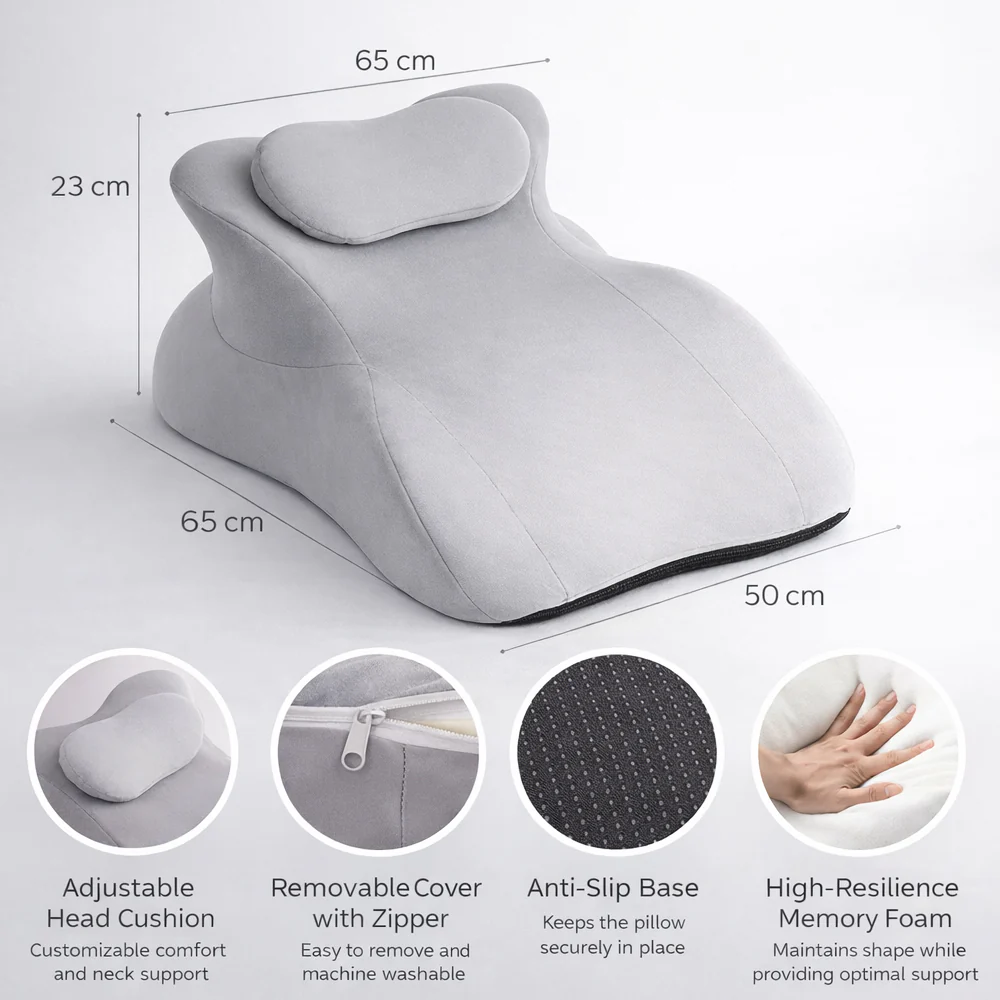 Ergonomisk Memory Foam positionspude med Aftagelig Nakkepude - Image 3