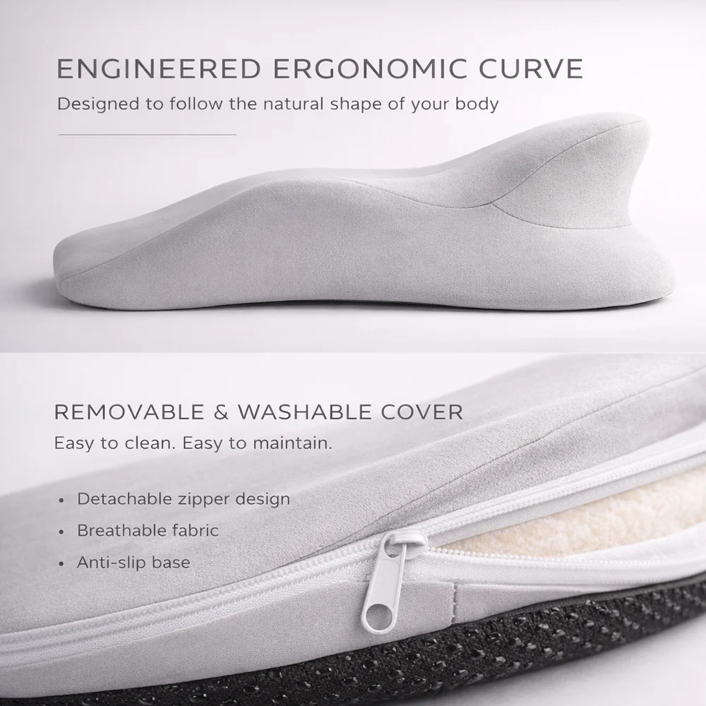 Ergonomisk Memory Foam positionspude med Aftagelig Nakkepude - Image 5