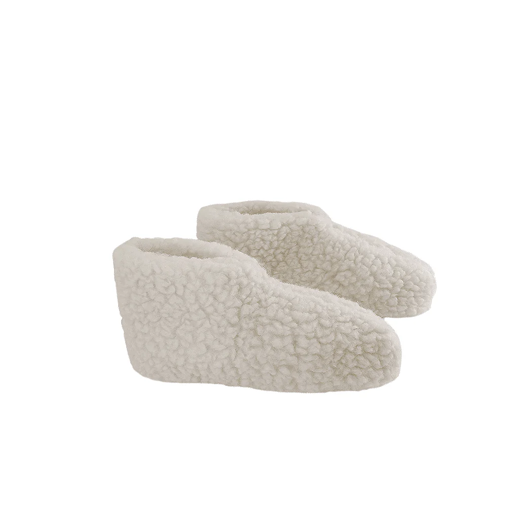 Fluffy Uld Hjemmesko (100% ren uld) - Model Hvid - Image 3
