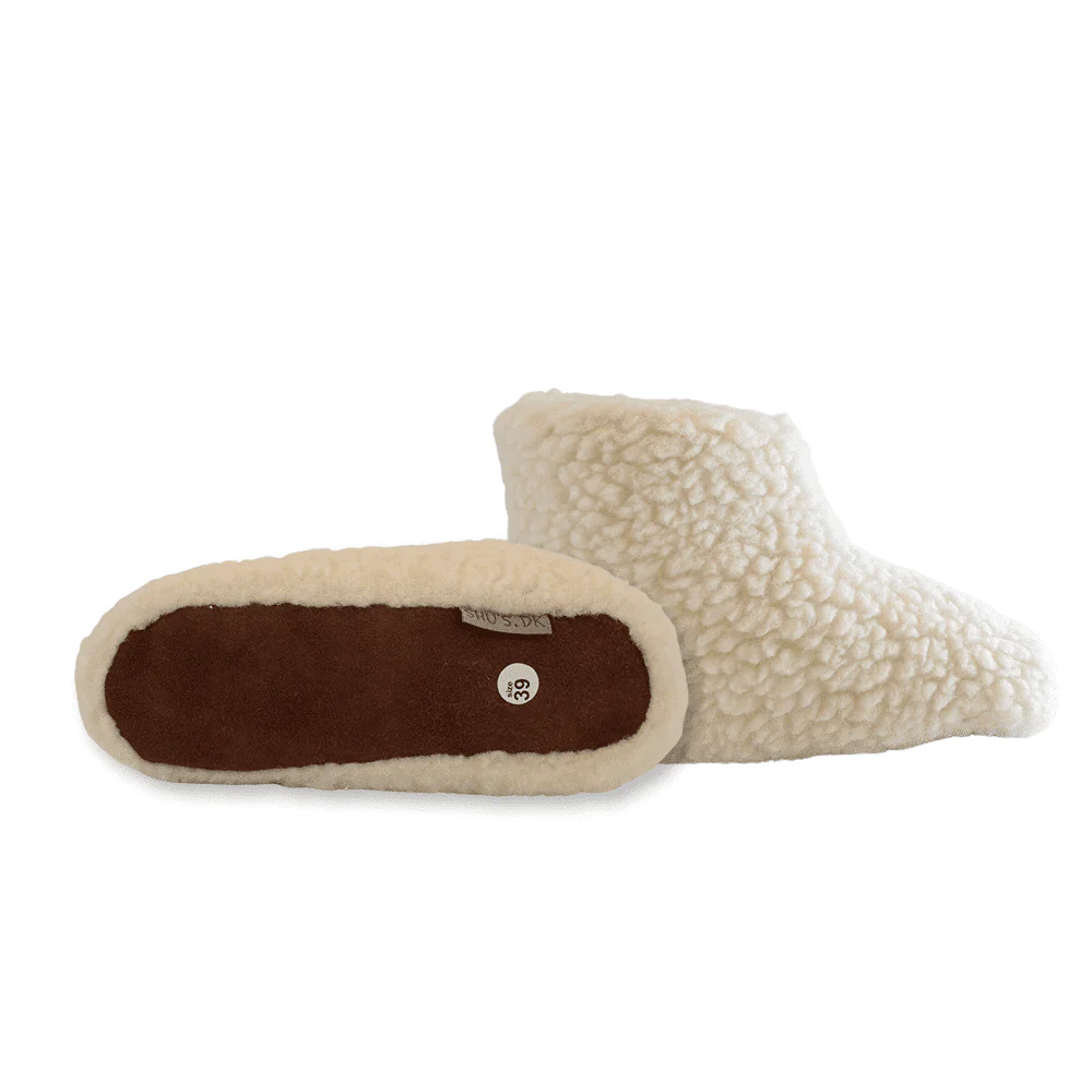 Fluffy Uldstøvle (100% ren uld) - Model Hvid - Dansk Design fra SHUS - Image 4