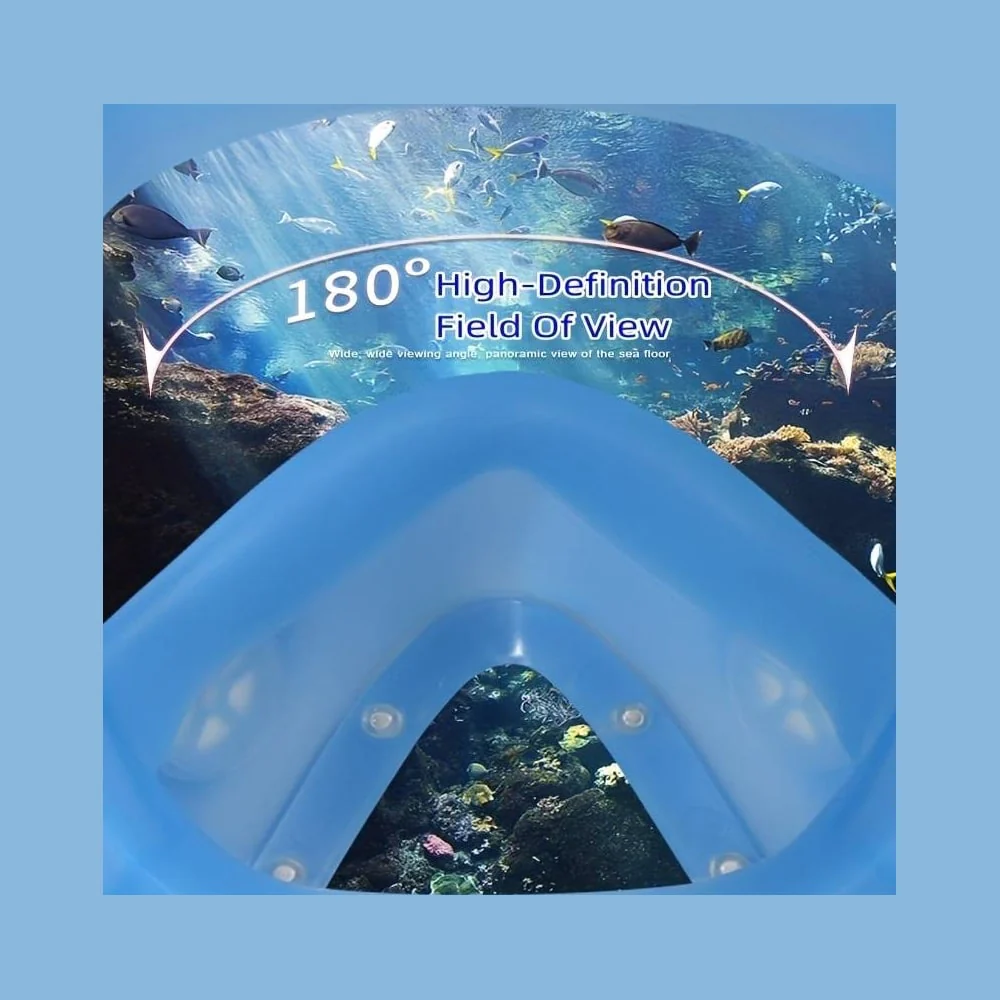Snorkelmaske til børn og voksne med snorkel og 180 graders udsigt - Image 3