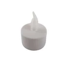 LED Fyrfadslys i plastik - 12 stk. - ø3,5 x 5 cm - hvid - (inkl. batterier) - Image 4