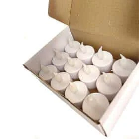 LED Fyrfadslys i plastik - 12 stk. - ø3,5 x 5 cm - hvid - (inkl. batterier) - Image 5