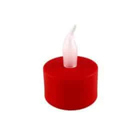 LED Fyrfadslys i plastik - 12 stk. - ø3,5 x 5 cm - rød - - Image 3