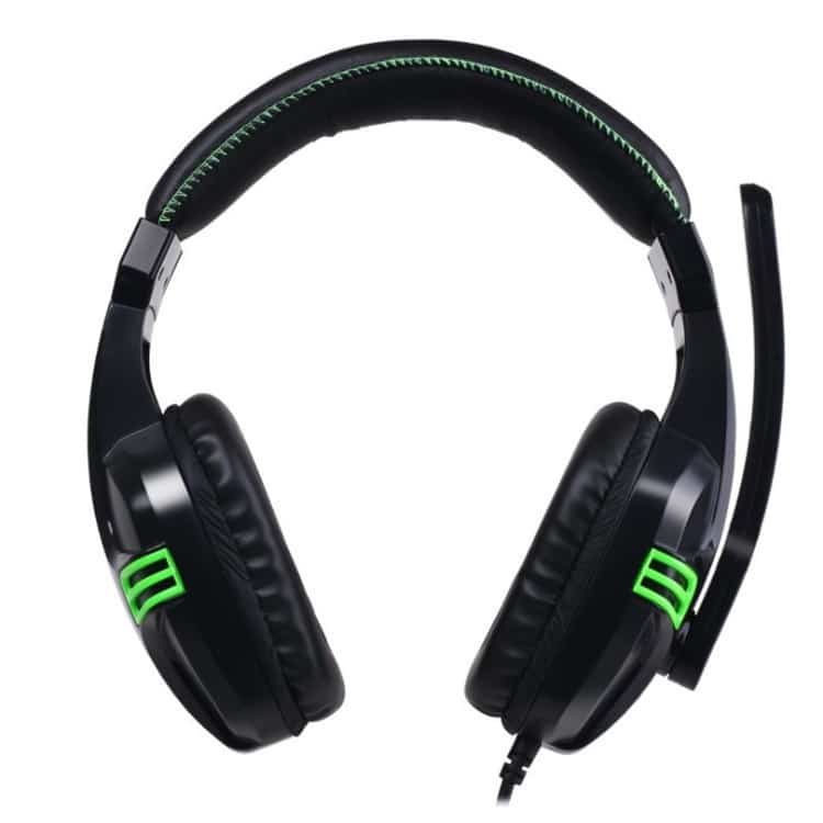 Gamer PC Headset m/mikrofon og stereo lyd - sort/grøn - - Image 6