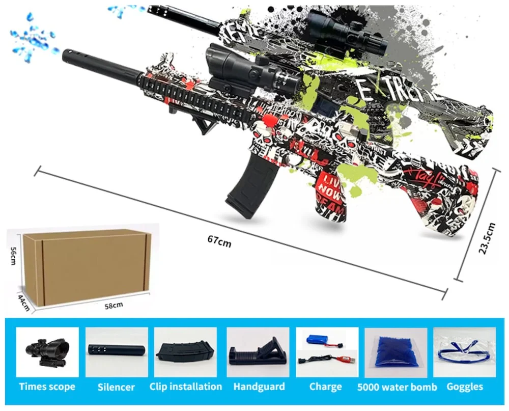 Gel Blaster Gevær - inkl. gelékugler - rækkevidde på 18+ meter - - Image 6