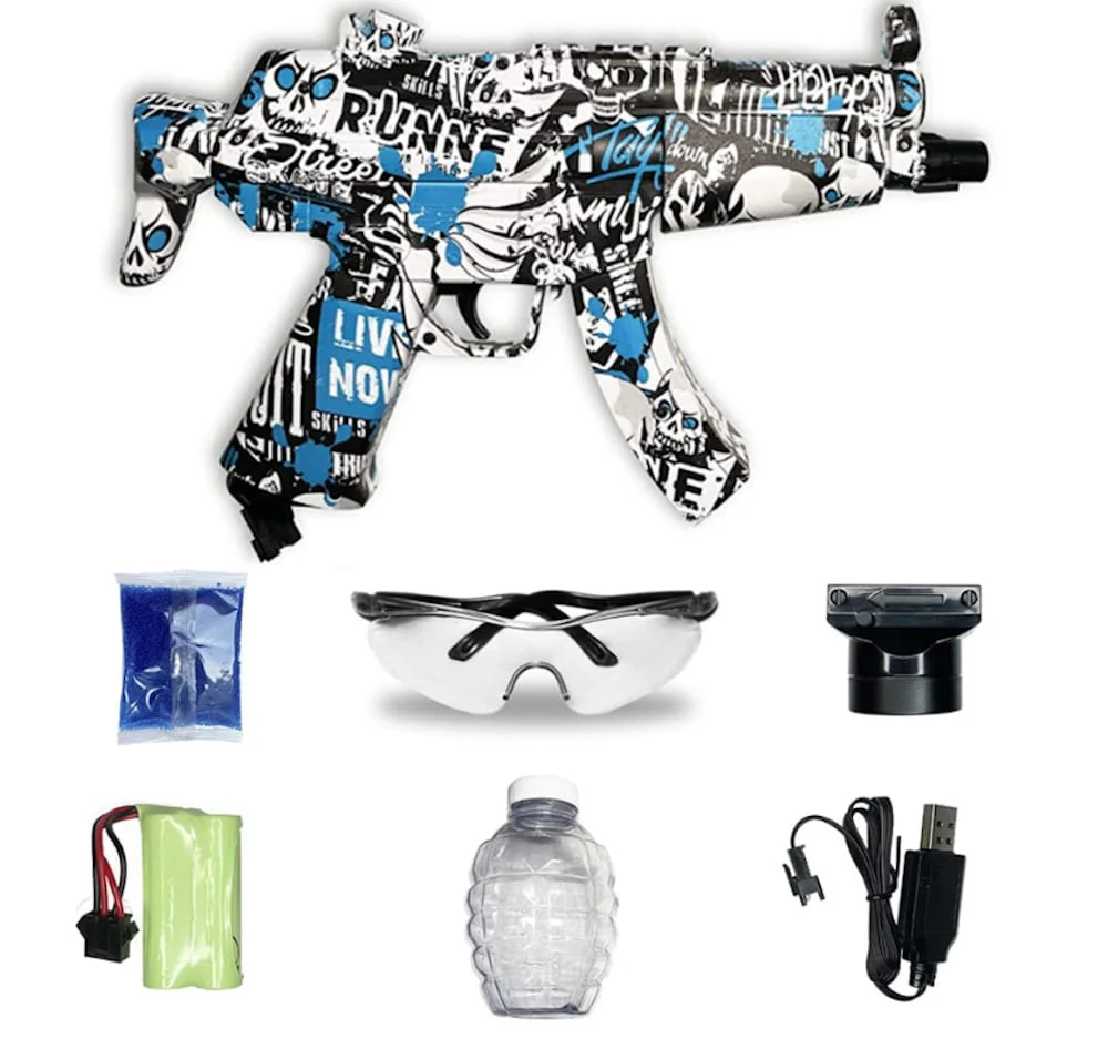 Gel Blaster Elektrisk Maskinpistol - inkl. gelékugler - rækkevidde på 20+ meter - (Ekstra stort batteri) - Image 9