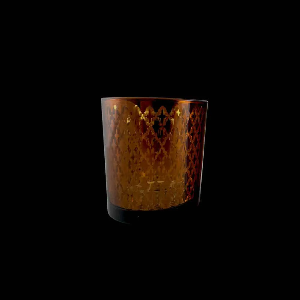 Fyrfadsstager i glas (2 stk.) kobber/sort fra SIA Home Fashion - Image 5