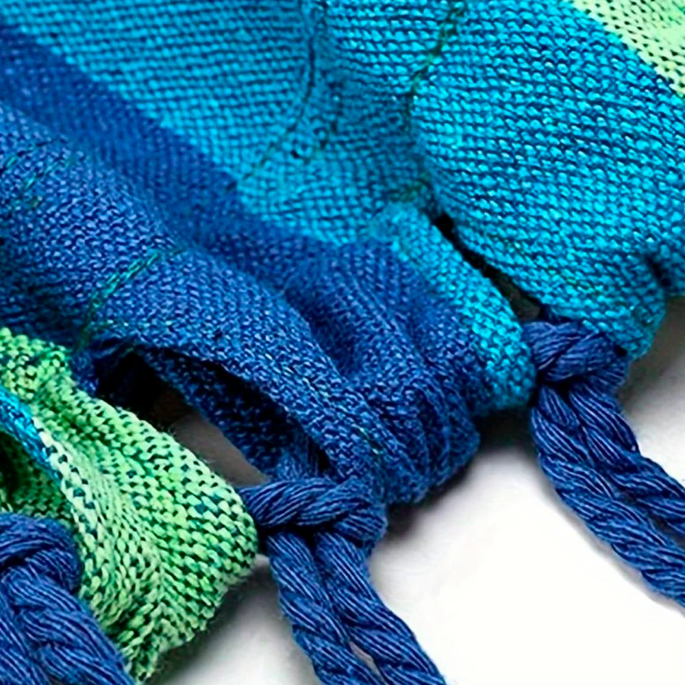 Luksuriøs Hængekøje - Blå stribet Camping Hammock - Image 4
