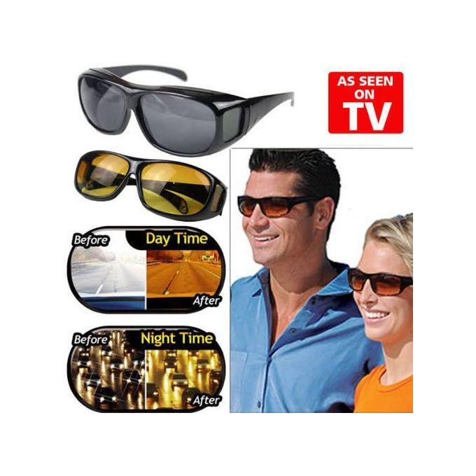 HD-Vision briller - 2 stk dag+nat polariserede briller (perfekt som bilkørsels- sports- nattekørsels- &amp; UV-solbriller) - Image 6