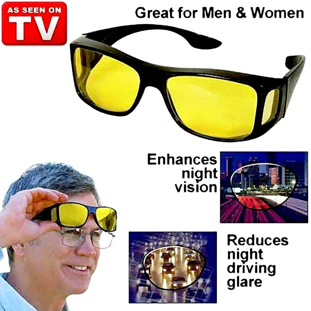 HD-Vision briller - 2 stk dag+nat polariserede briller (perfekt som bilkørsels- sports- nattekørsels- &amp; UV-solbriller) - Image 7