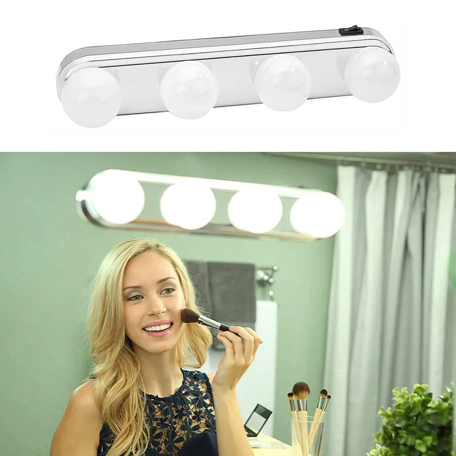 Hollywood LED Makeuplys m/sugekop til spejl
