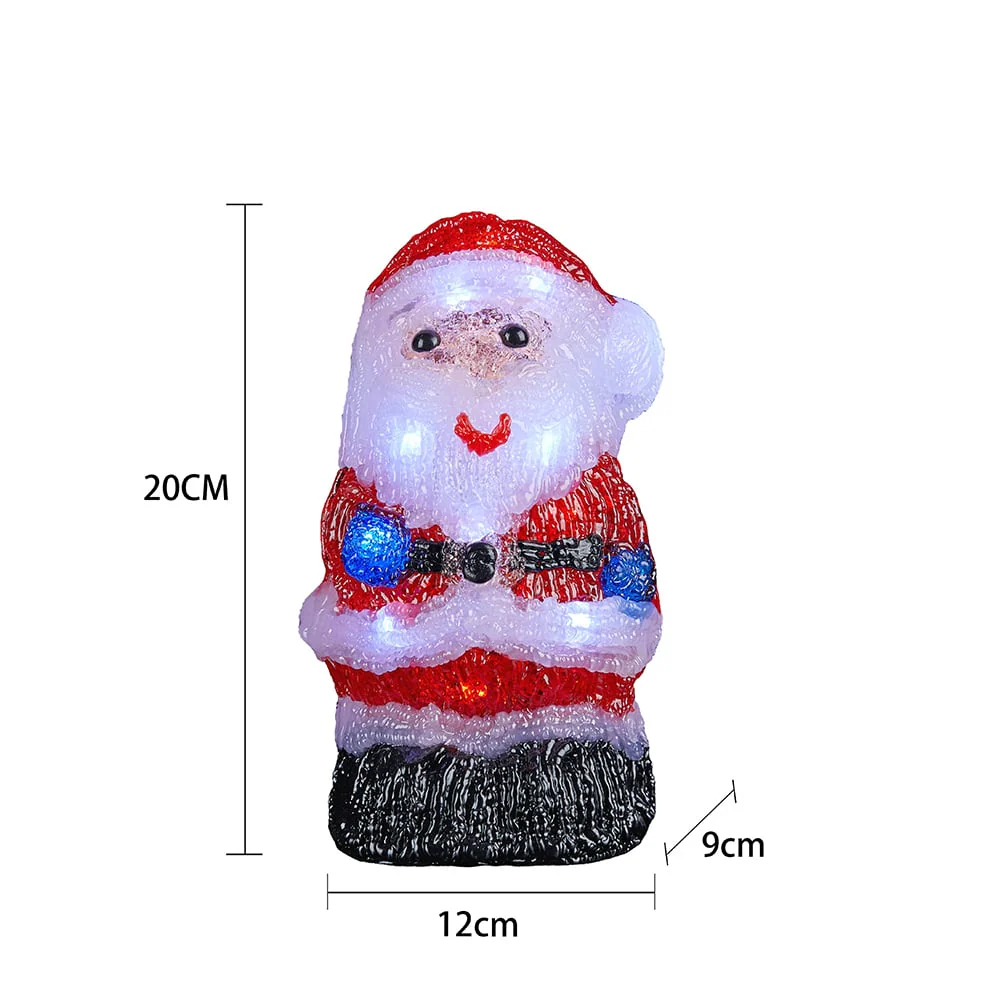 Julemand Akryl - højde 20 cm med LED-Lys - Image 3