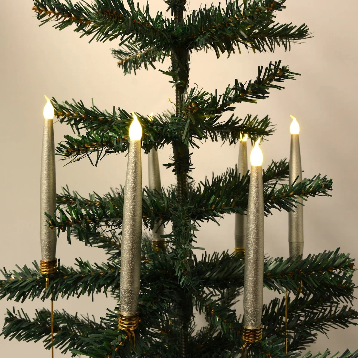 Juletræslys LED 10 stk. Trådløse inkl. Fjernbetjening & Klemmer - passer til de fleste Georg Jensen lysholdere m.m. - Image 5