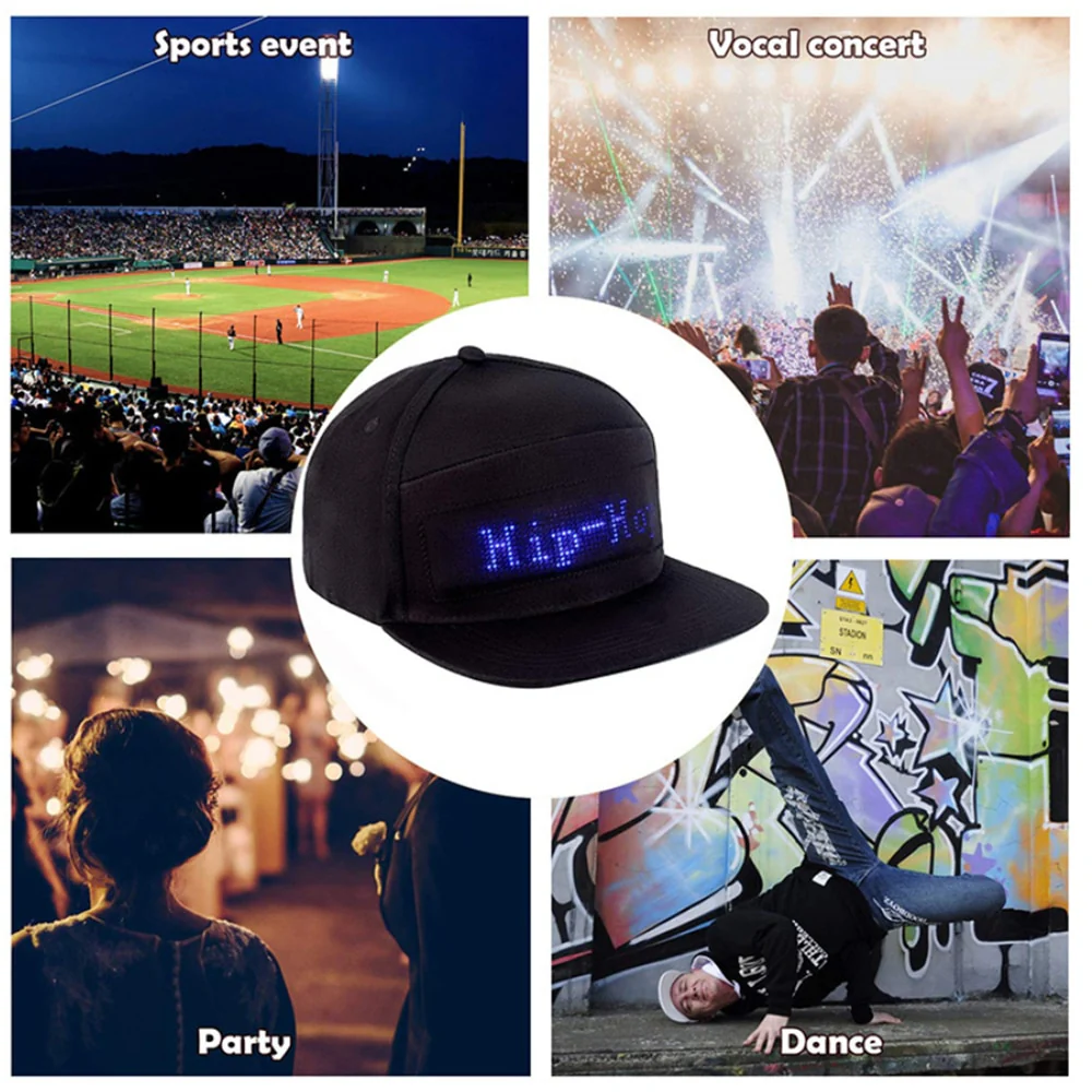 Kasket med LED-display - Bluetooth - - Image 2
