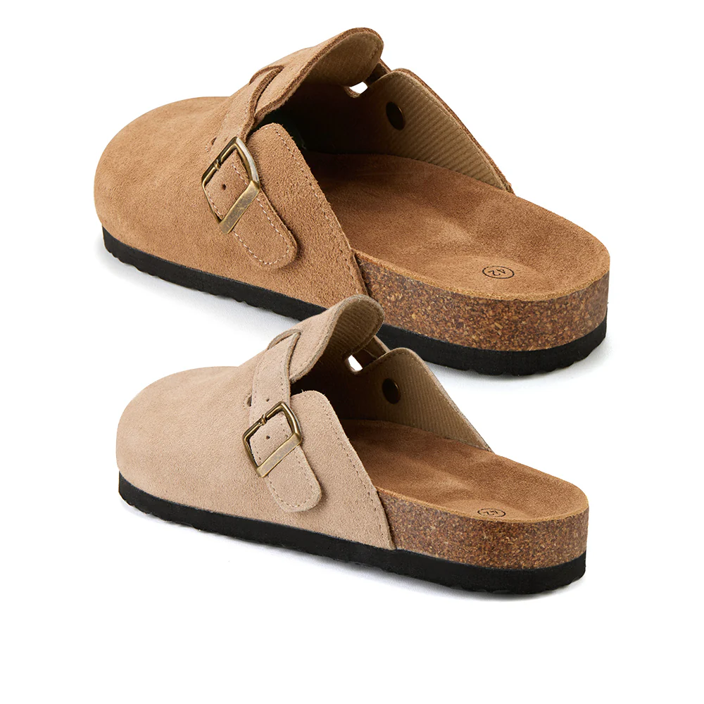 Komfort og stil i ét – Klassiske kork-sandaler med lukket tå - Image 4