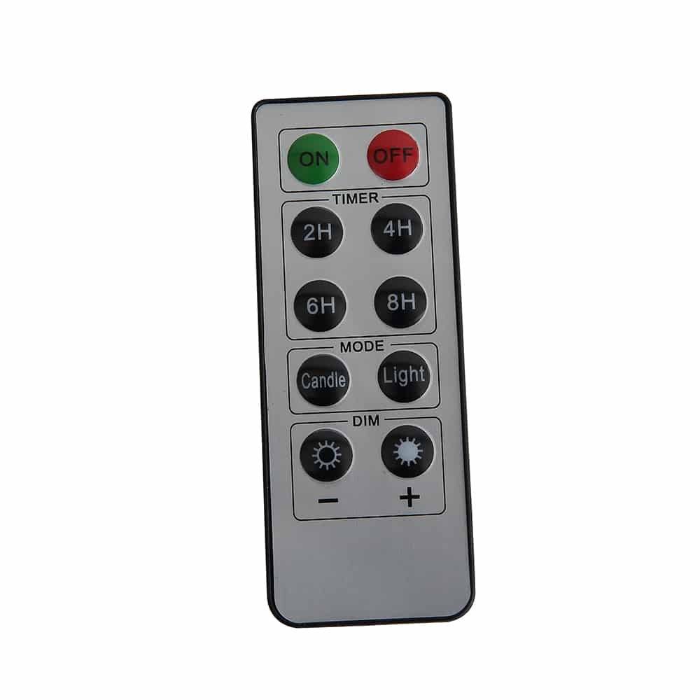 LED-Blok stearinlys m/fjernbetjening - Genopladelig - 3 stk. - 12/15/17 cm - m/3D flamme - Image 4