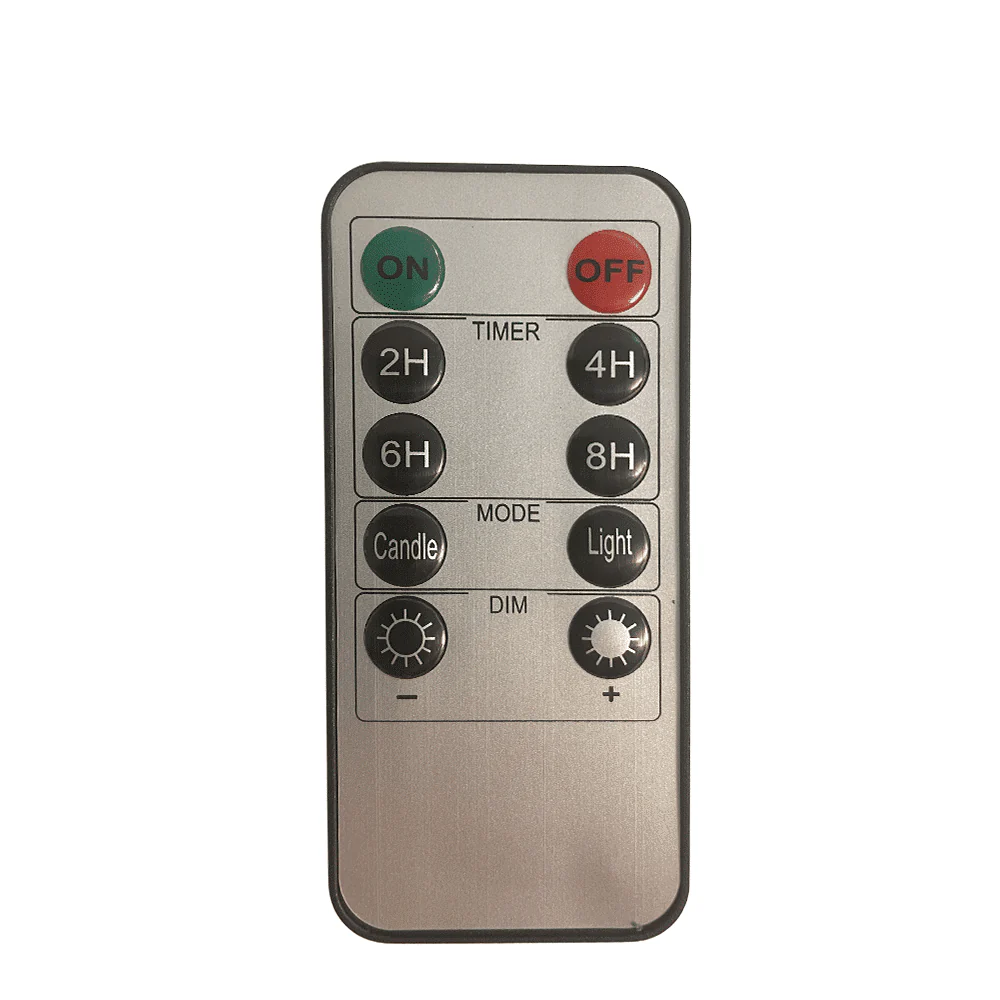 LED lys i plastik - 3 stk. - 7 cm - m/3D flamme og fjernbetjening - hvid - Image 6