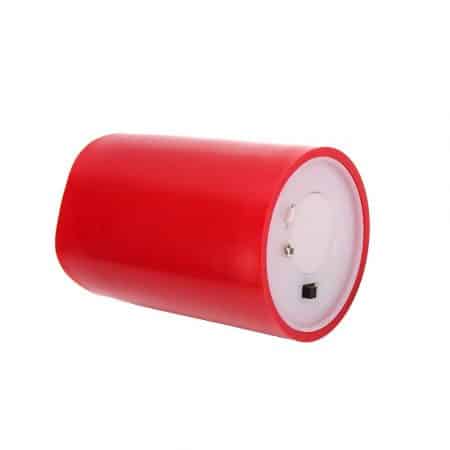 LED bloklys i plastik - 6 stk. - 7,4 cm - m/3D flamme - rød - Image 3