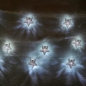 LED-Lyskæde m/Sølv Stjerner (3,5 meter) - Image 2