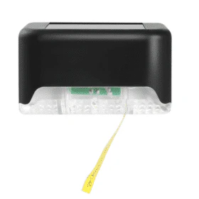 LED solcelle trin lys udendørs til trappe, hegn - sorte 4 stk. - Image 4