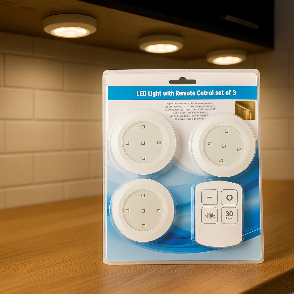LED Spot (runde) 3 stk. inkl. fjernbetjening - Image 3