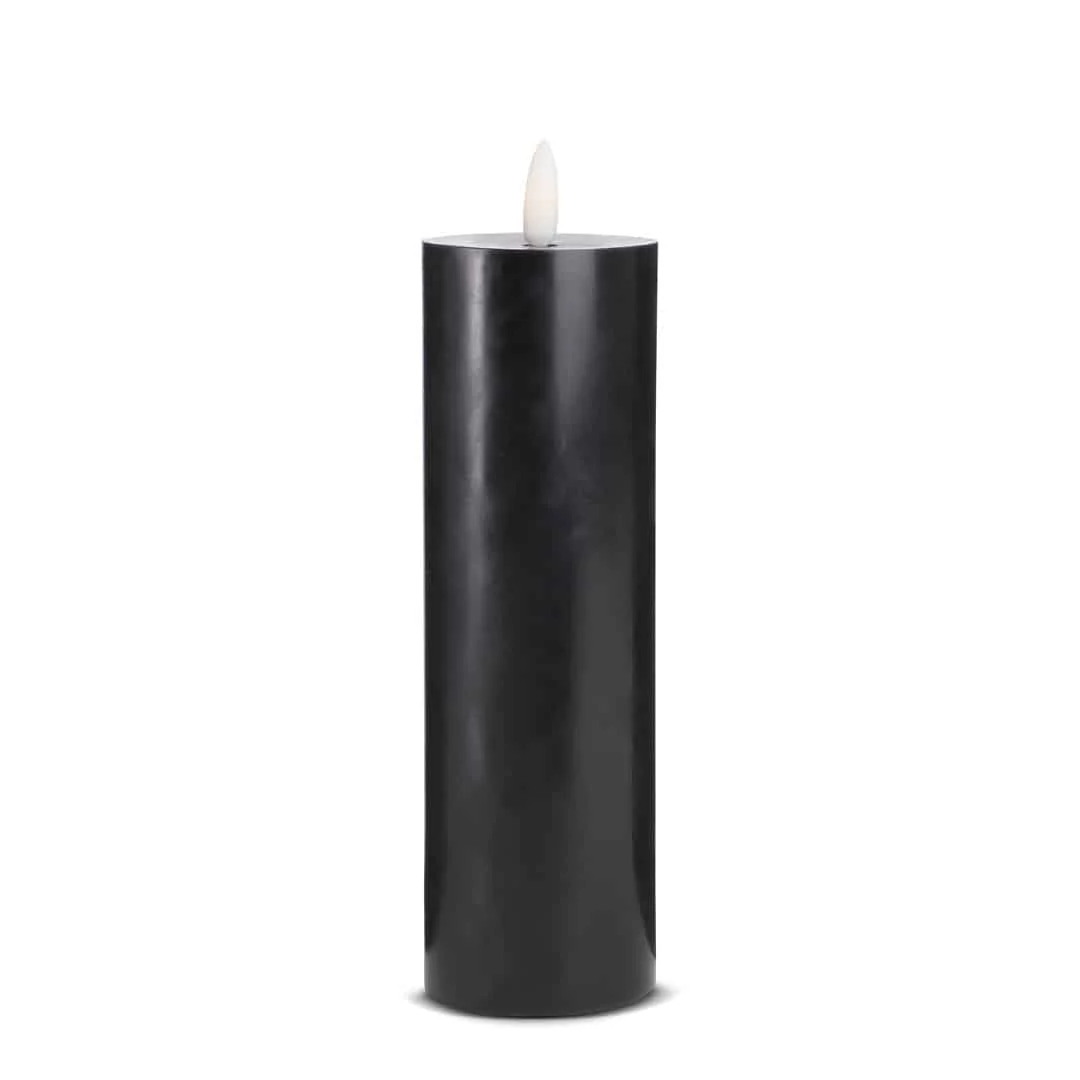 LED Stearinlys - 1 stk. - ø5,5 x 20 cm - m/3D flamme - (flere farver) - Image 4