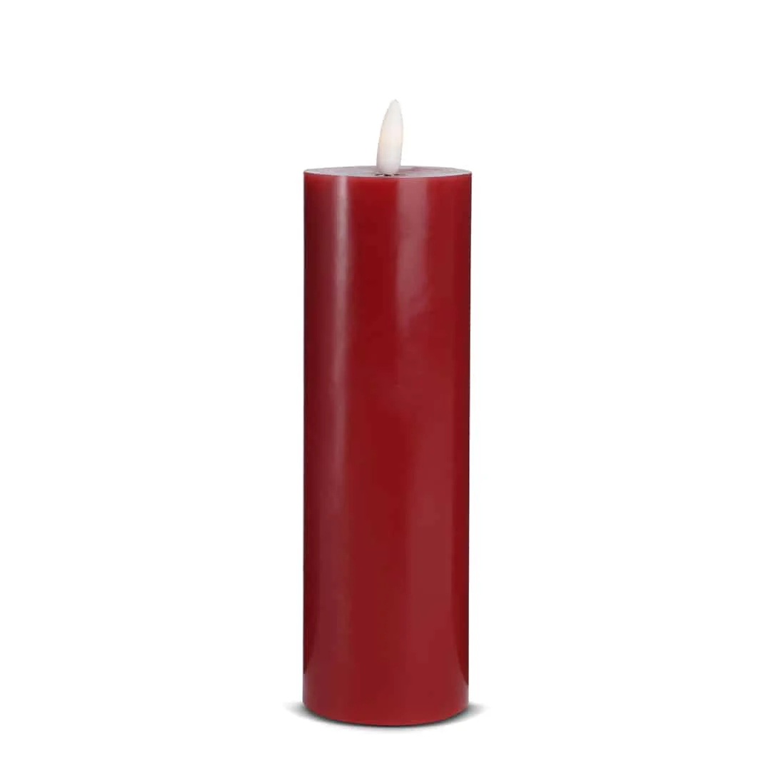 LED Stearinlys - 1 stk. - ø5,5 x 20 cm - m/3D flamme - (flere farver) - Image 6