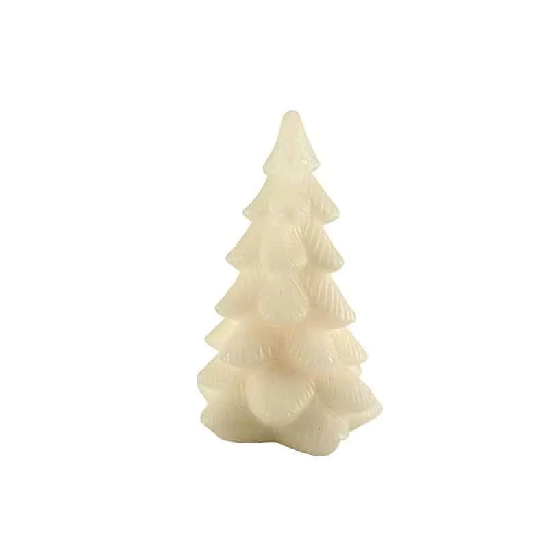 LED lys stearin - Juletræ m/timer - 16,18 eller 20 cm - hvid - Image 3
