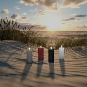 LED Stearinlys - 1 stk. - ø7,5 x 12,5 cm - m/3D flamme - (flere farver) - Image 3